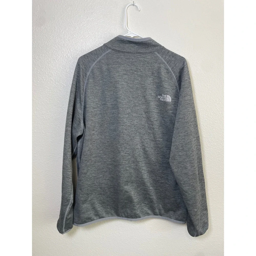 The North Face Mens XL Canyonlands Glacier Full Zip Jacket Gray Heathered Fleece